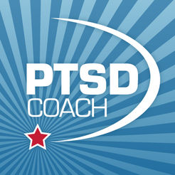 Logo for the PTSD Coach mobile app by the US Department of Veterans Affairs