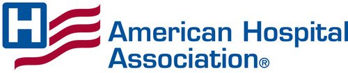 Logo of the American Hospital Association.